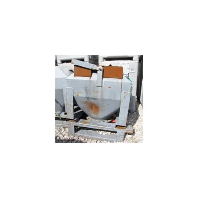 32 CUBIC FOOT USED CARBON STEEL TOTE BIN WITH BRAY BUTTERFLY VALVE