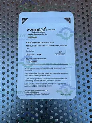 NEW CASE OF 50 - VWR 10861-698 TISSUE CULTURE PLATES 12 WELL, STERILIZED