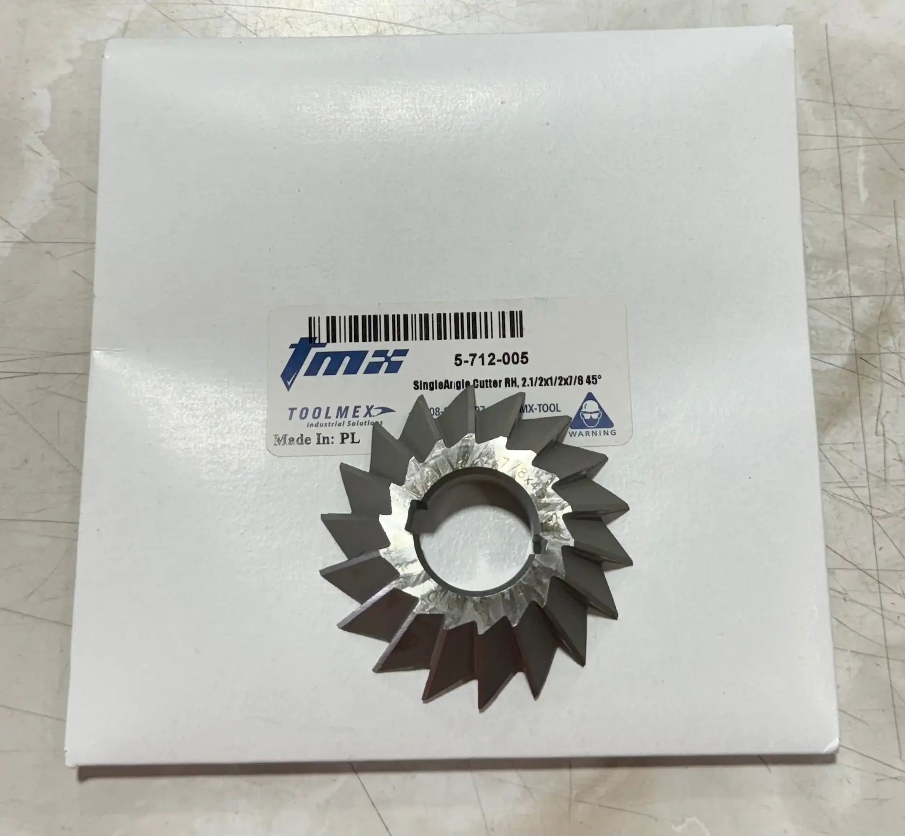 TMX 2-1/2" x 1/2" x 7/8" HSS Angle Cutter 45° 18 Teeth