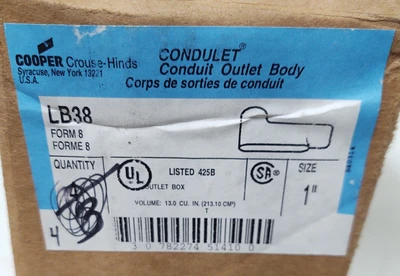 NEW Crouse Hinds LB38
