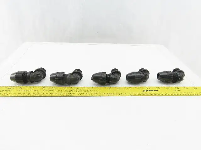 T&B 1/2" Nylon Cable Strain Relief Cable Grip Box Connector Elbow Lot Of 5