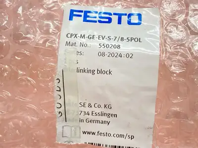 New | in-Stock Festo Interlinking Block 550208 Connector Accessories Michigan US | Maverick Industrial Sales #1468064
