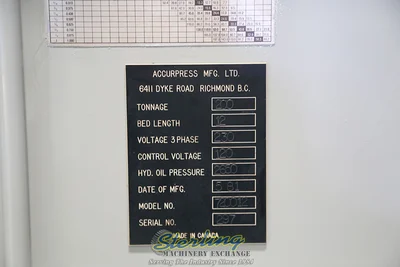 Used ACCURPRESS 720012 Press Brakes California US | Sterling Machinery Exchange #1465718