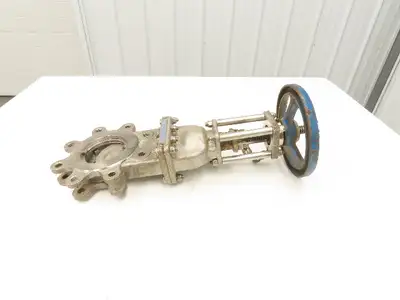 Velan L12-0320B-13BL 4" 316 Stainless Knife Gate Valve Rising Stem Metal Seat