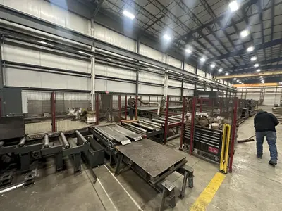 41" X 18" VOORTMAN BEAM LINE, VB1050 SAW,  V630DRILL & V808 PLASMA COPER ROBOT, NEW 2016: STOCK 20792