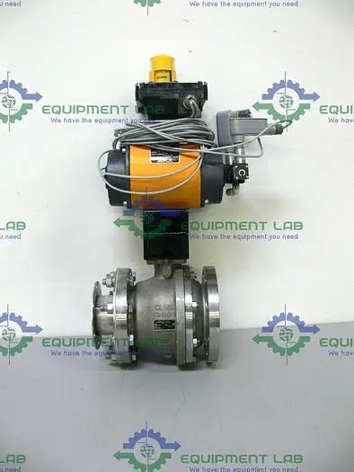 Used FLOWSERVE SERIES 39 120PSI PNEUMATIC ACTUATOR + POSITION MONITOR & 4" BALL VALVE Valves/Fittings California US | Equipment Lab #485413