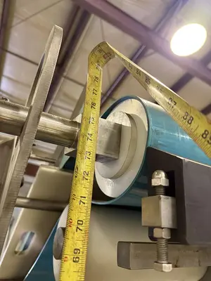 FOOD PROCESS AUTOMATION 48IN WIDE BELT INCLINE CONVEYOR WITH LOMA METAL DETECTOR
