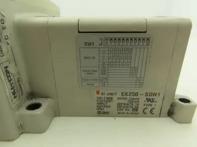 SMC EX250-SDN1 12-Station DeviceNet Manifold 8 Solenoid Valves 24VDC