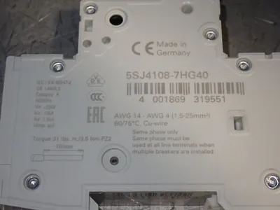 New | in-Stock SIEMENS 5SJ4 1087HG40 Circuit Breakers Ohio US | HGR 24 #1132210