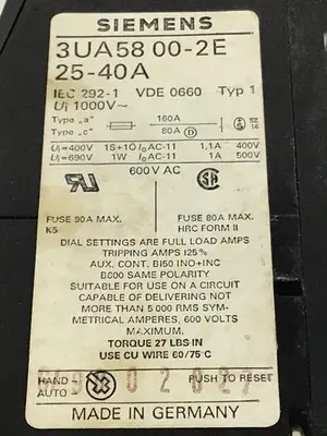 USED SIEMENS 3TF46
