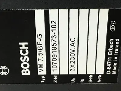 USED BOSCH T160-922 VM7.5/BE-G