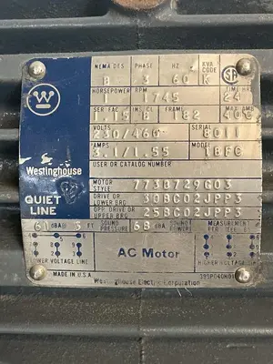 Used WESTINGHOUSE TBFC Blowers Ohio US | Surplus Asset Holdings #1237799