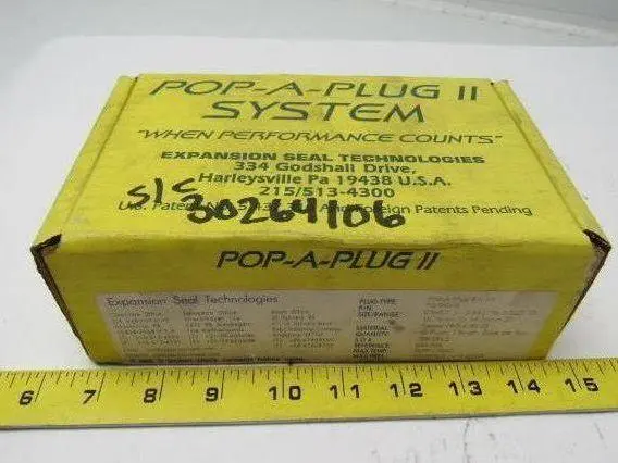 Expansion Seal Technologies P2-540-N Pop-A-Plug P2 High Pressure Tube Plug Kit