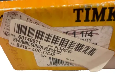 NEW TIMKEN FAFNIR PL3W220E BEARING 1 1/4"PILLOW BLOCK HOLDER