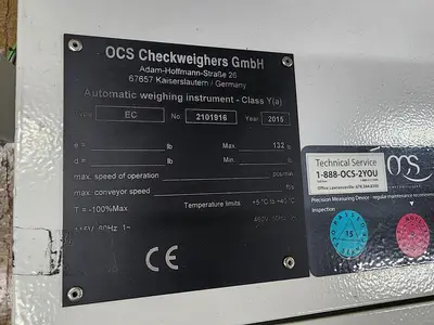 Used OCS _UNKNOWN_ Checkweighers (Misc) Wisconsin US | Packer City Sales #1297945