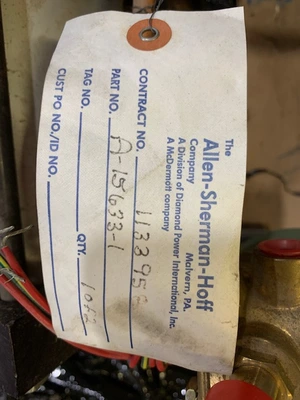 8x6 Allen Sherman Hoff Gate Valve, Part Number A-15633-1, New Storeroom Spare