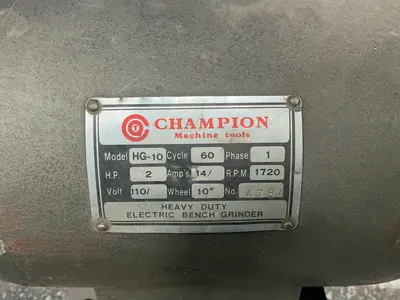 Used CHAMPION HG10 Pedestal Type Grinders (Double End) Ohio US | HGR 24 #1542123
