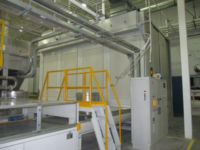 Cefla Package of Flat-Line Finishing Machinery, w/ EliSpray Rotary Spray Machines, Curing Ovens, Panel Cleaners, Material Handling, etc.