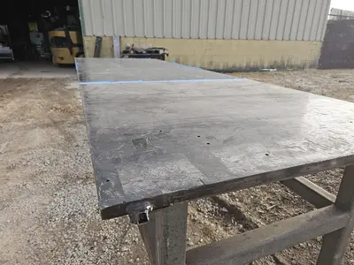 144" x 48" Heavy-Duty Steel Fabrication Table | 1" Thick Top | 35" Height