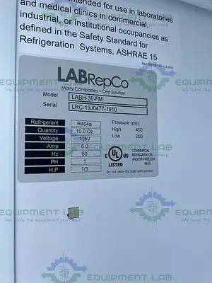 USED LABREPCO LABH-30-FM FUTURA SILVER SERIES LABORATORY FREEZER -20°C, 30 CU. FT.