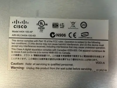 Cisco 4404-100-AP AIR-WLC4404-100-K9 Wireless LAN Controller (11.5.4)