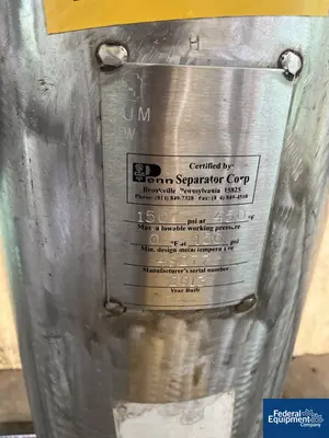 USED Penn Manufacturing 15 Gallon Penn Separator Receiver Tank, S/S, 150#