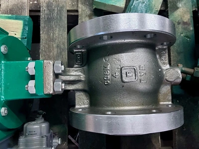 Fisher 4" V150 Stainless Steel V-Ball Control Valve