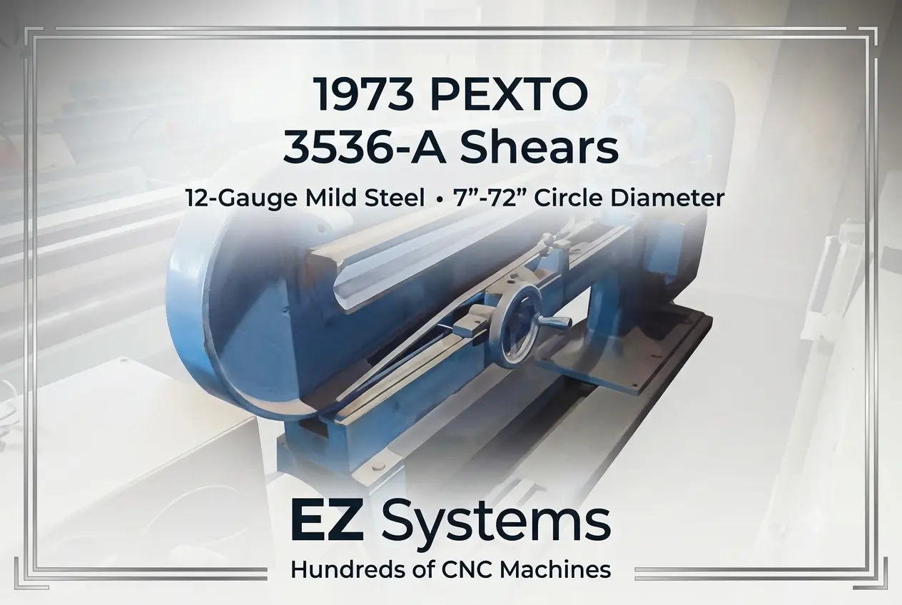 Used 1973 PEXTO 3536-A Sheet Metal Shears Oregon US | [EZ] EZ Systems #1279463