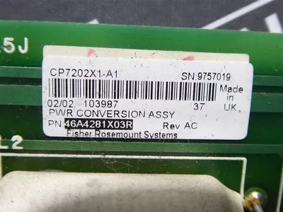 Fisher Rosemount CP7202 Power Conversion Assembly 46A4281X03R Rev. AC Used