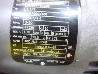 USED BALDOR JMM3550T