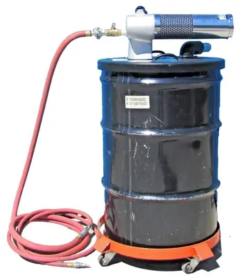 Guard Air Portable Air Powered Vacuum Cleaner 55 Gallon Drum w/ Air Hose