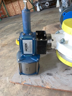 6"-150# Neotecha AB Teflon Lined Ball Valve, Air Operated, Rebuilt Storeroom Spare