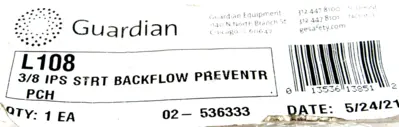 NEW GUARDIAN L108 3/8 IPS BACKFLOW PREVENTER