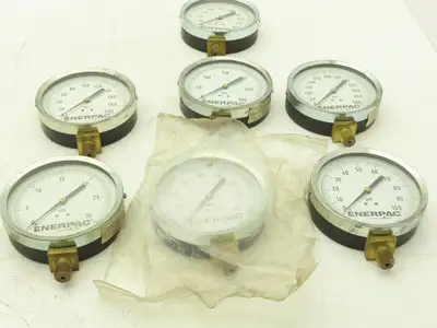 Enerpac Pressure Gauges 4" Dial 1/4" NPT 100-1000 PSI Lot of 7