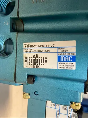 New | in-Stock MAC 6552B-231-PM-111JC Solenoid Valves | Surplus Asset Holdings #1204177