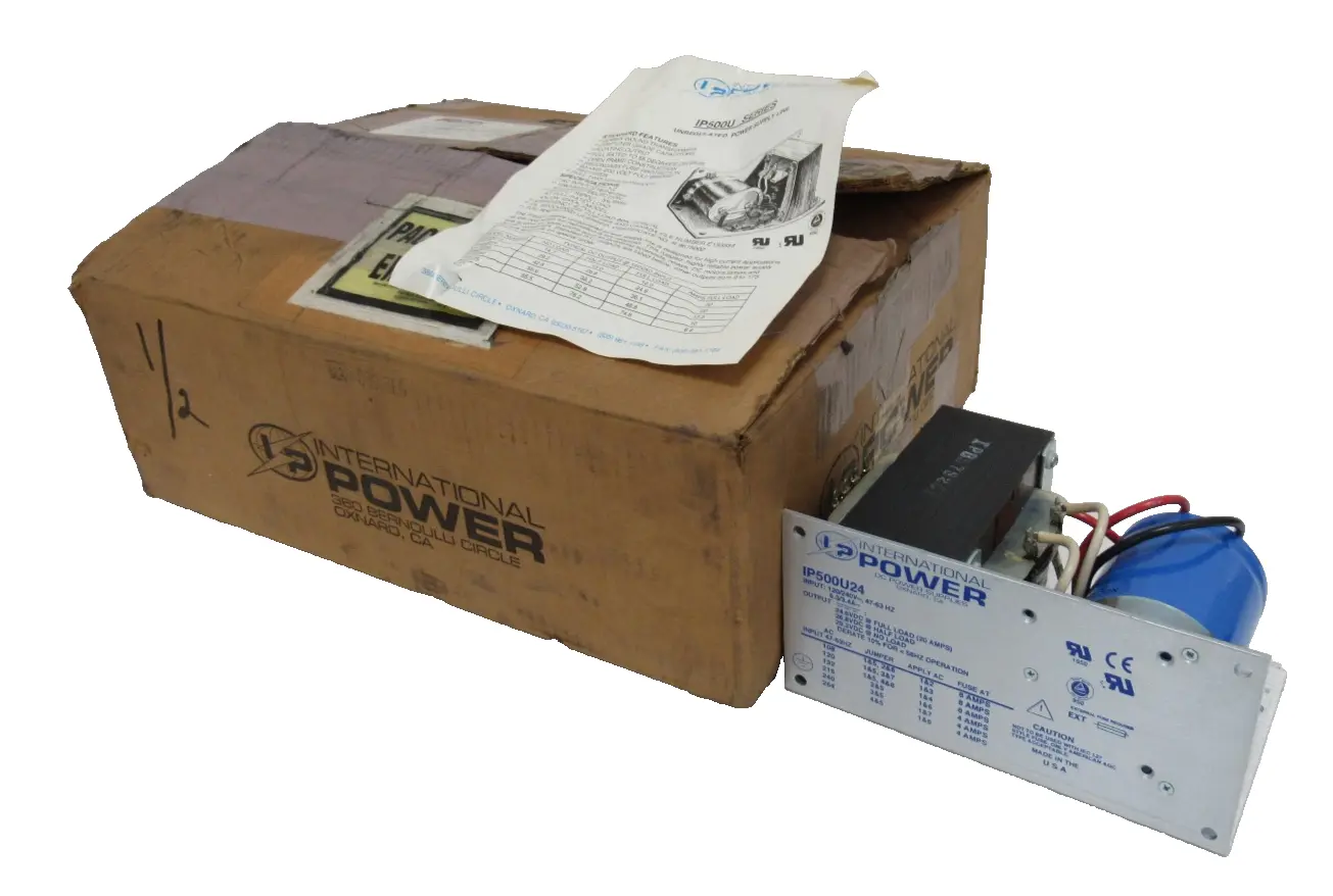 NEW INTERNATIONAL POWER IP500U24 UNREGULATED POWER SUPPLY