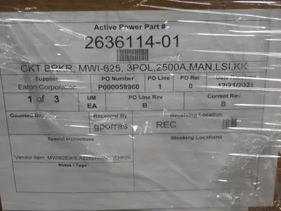 New | in-Stock EATON MWI625 MWI6253HEA Circuit Breakers Texas US | Aucto #1308522