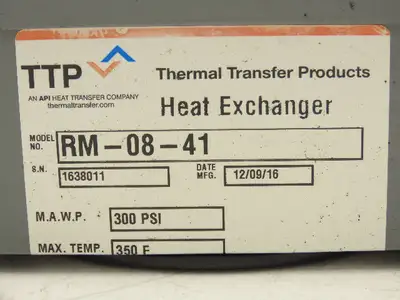 Used THERMAL TRANSFER _UNKNOWN_ Heat Exchangers Indiana US | Arrow Industrial #1408535