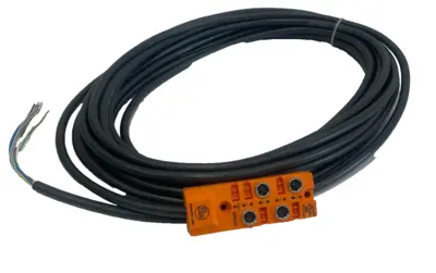NEW IFM EFECTOR EBCO52 SPLITTER BOX W/ CABLE 4CH/4P, 10M CABLE