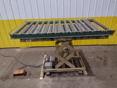 4,000 LBS X 72" X 36" GLOBE INTERNATIONAL HYDRAULIC SCISSOR LIFT TABLE, 110 VOLT: STOCK #20941