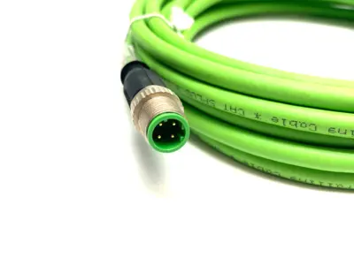 USED BECKHOFF DOUBLE ENDED ETHERCAT CABLE M12/M12 4-PIN