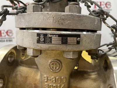 Newco 13HC8M4 3” 300 Threaded Gate Valve w/ Adjustable Babbit Sp