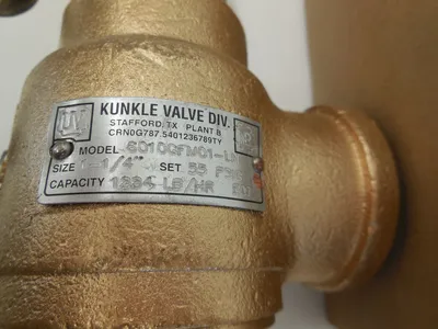 NEW KUNKLE 6010GFM01-LM RELIEF VALVE 6010GFM01LM0055