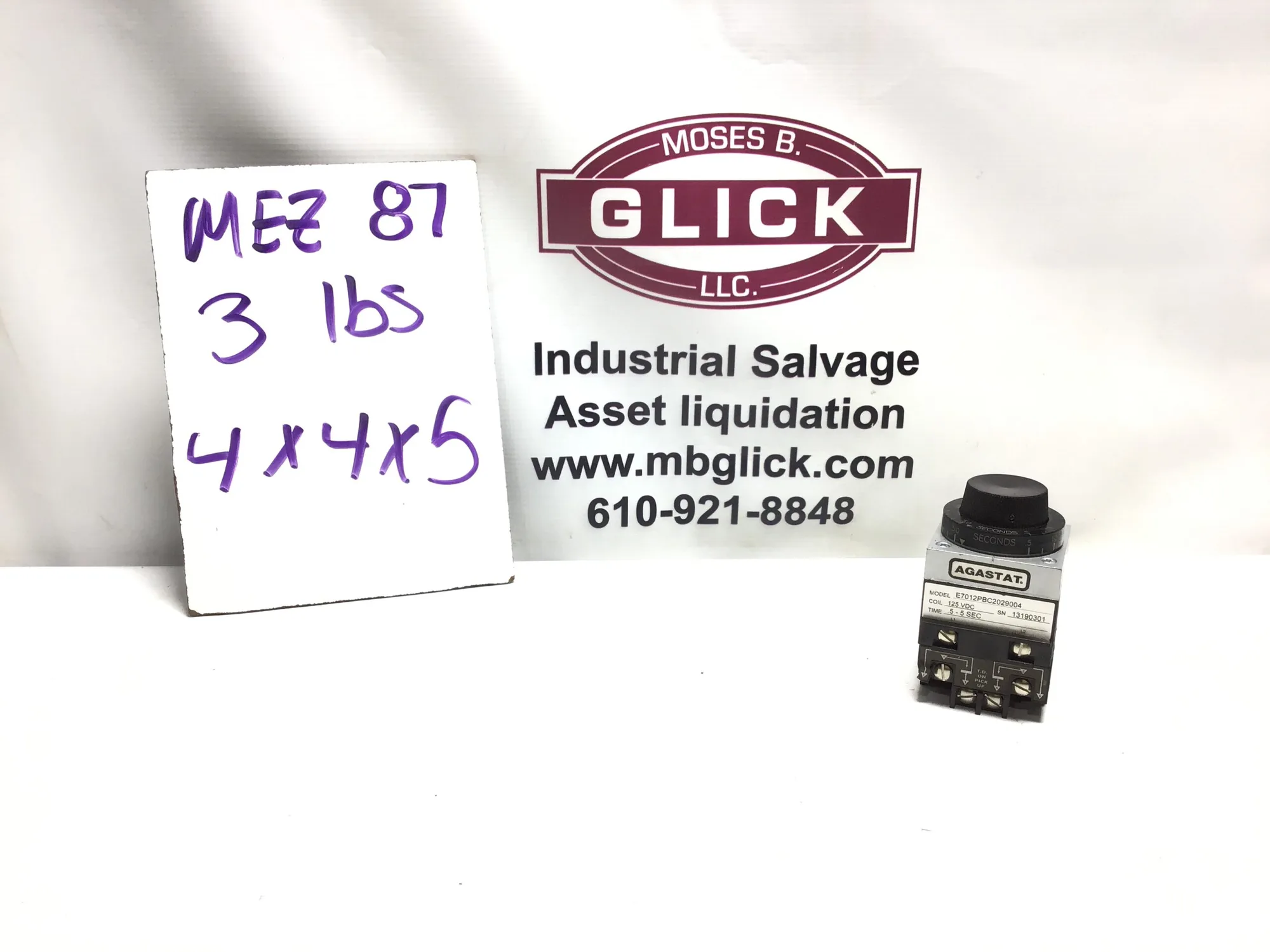 AGASTAT Pneumatic Time Delay Timing Relay E7012PBC2029004 .5-5 SECs