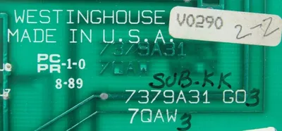 USED WESTINGHOUSE 7379A31G03 CIRCUIT BOARD 7QAW3