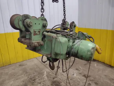 2 TON P&H POWERED CABLE HOIST, WITH ROLLING TROLLEY: YOBRO #25083