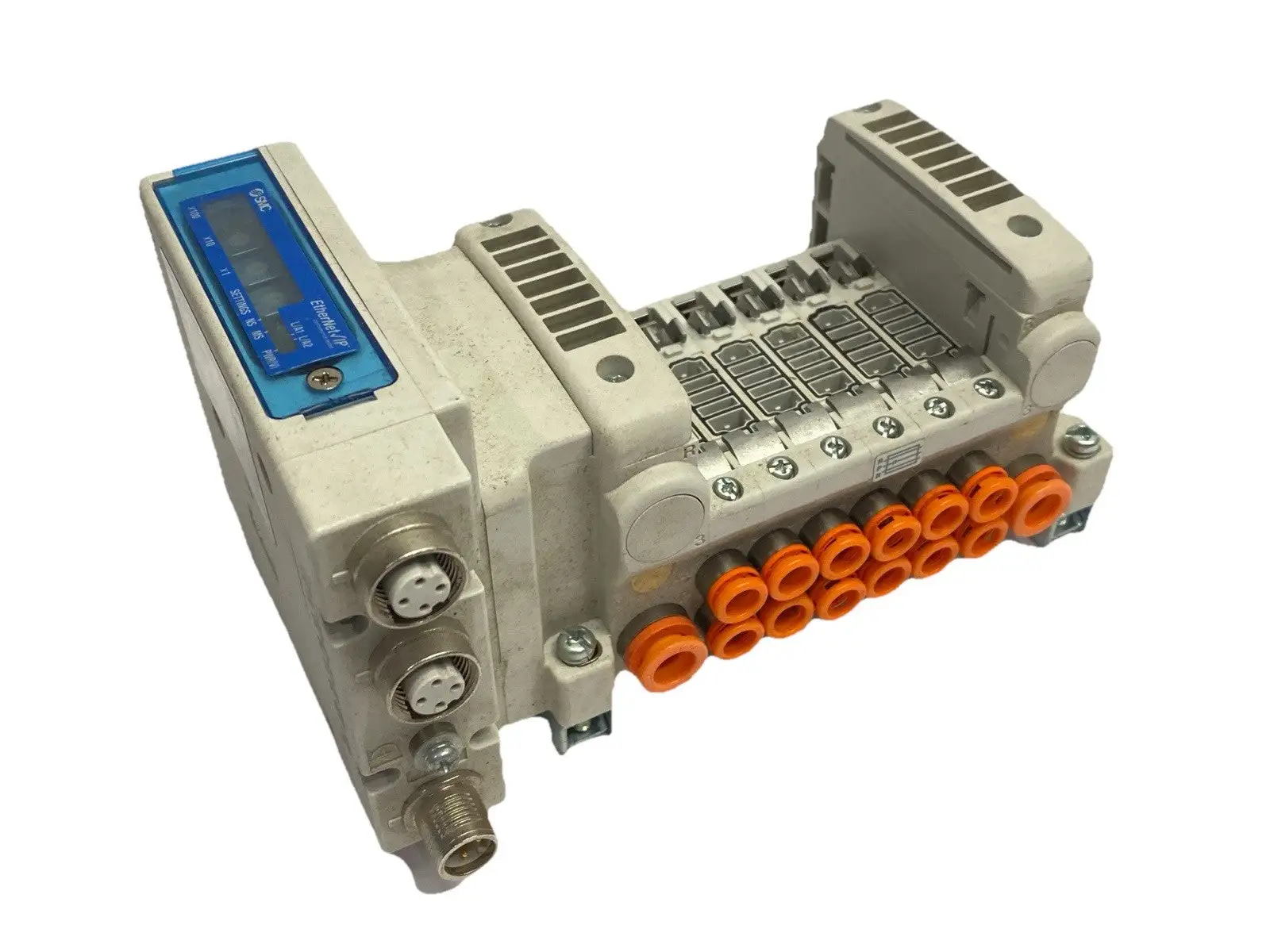 VV5Q11-06N7SEAN-D0S | SMC  Pneumatic Valve Manifold Base 6-Station EX260-SEN1 - Used