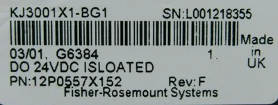 USED FISHER ROSEMOUNT DELTA V 12P0557X152 OUTPUT MODULE KJ3001X1-BG1 REV F
