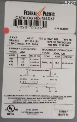 USED FEDERAL PACIFIC TE4D6F