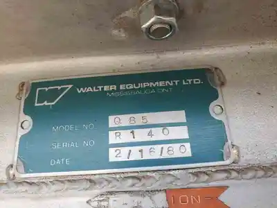 USED WALTER EQUIPMENT Q85